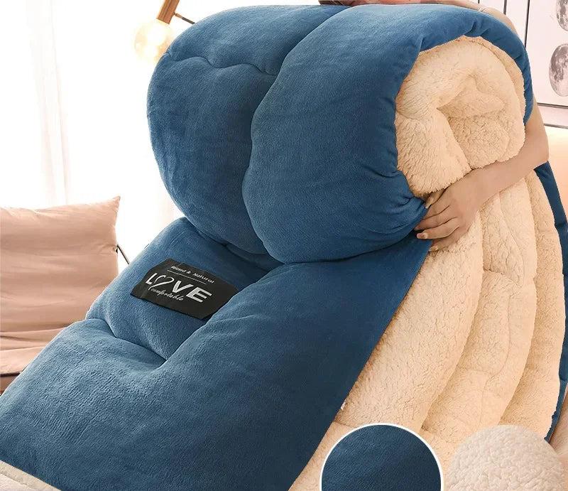 Ekstra stor åndbar dobbeltlags flannel fleece tæppe | Lersk