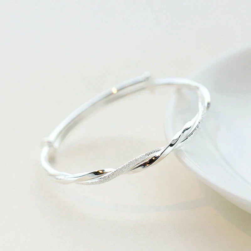 Elara Braided Sterling Silver Bracelet For Women Timeless Jewelry
