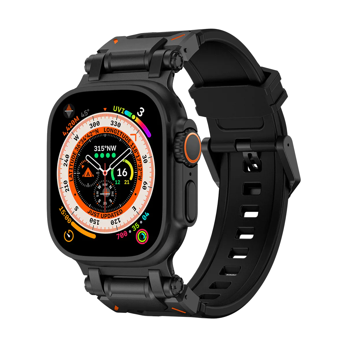 Meron Titanium-Head Silicone Band for Apple Watch | Lersk