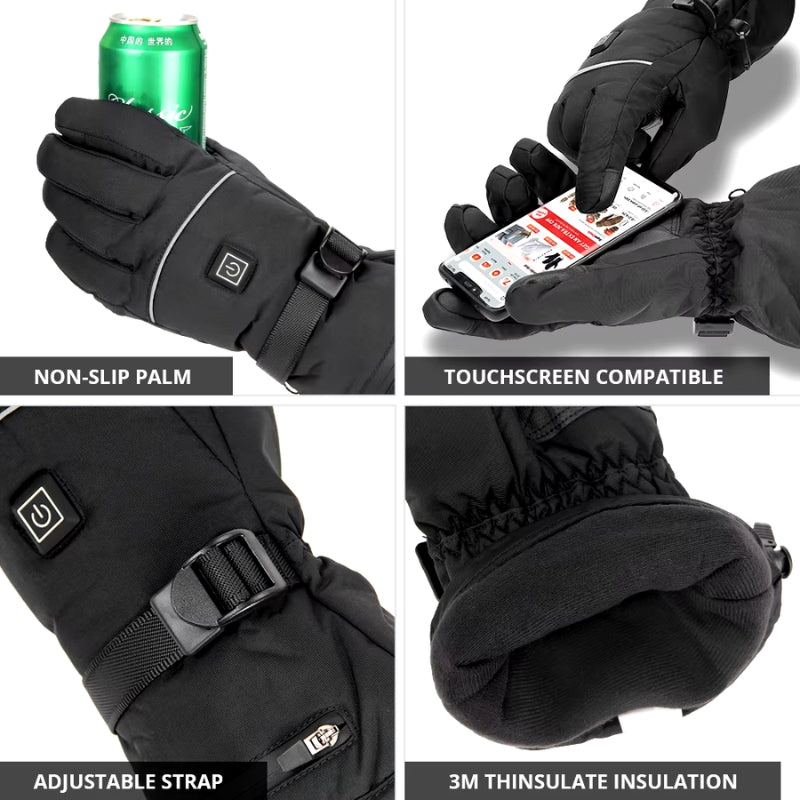 FrostGuard Pro Rechargeable Waterproof Heated Outdoor Gloves | Lersk