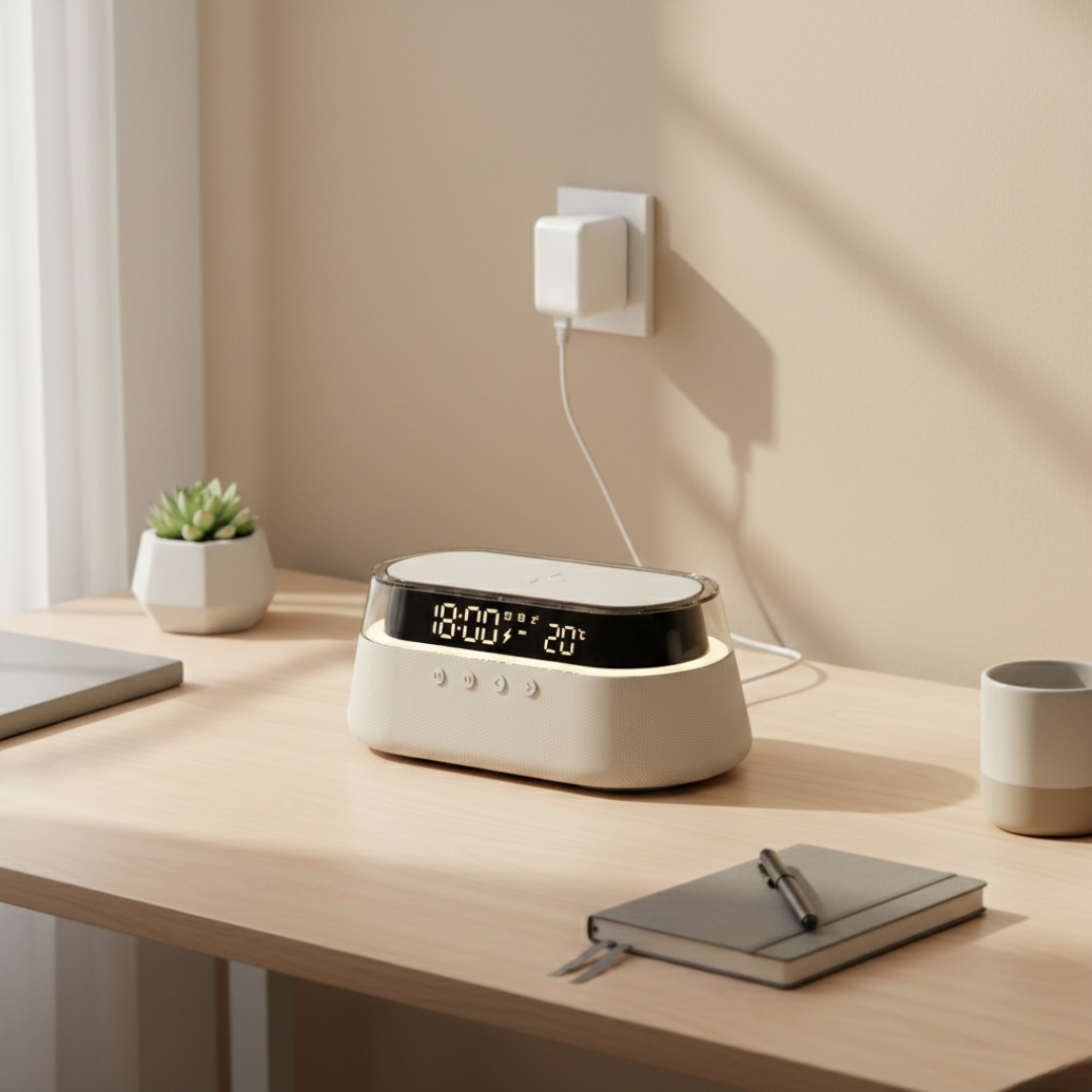 Intelligenter Wecker mit Bluetooth-Lautsprecher für das Schlafzimmer | Lersk