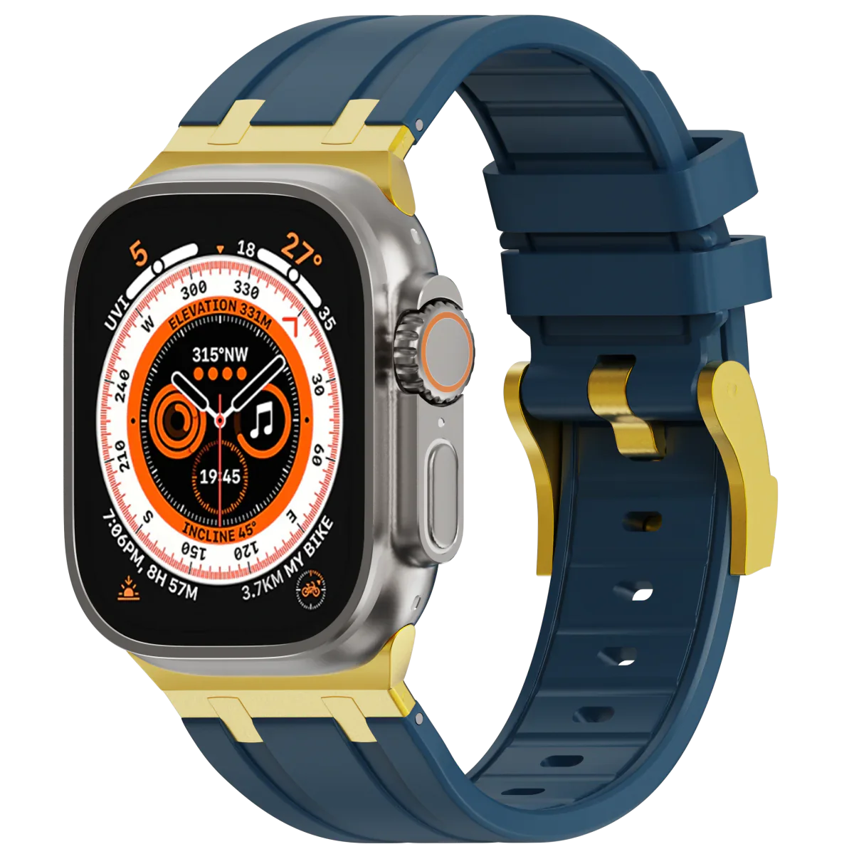 Deluxe Aurion kovová hlava silikonový řemínek pro Apple Watch | Lersk
