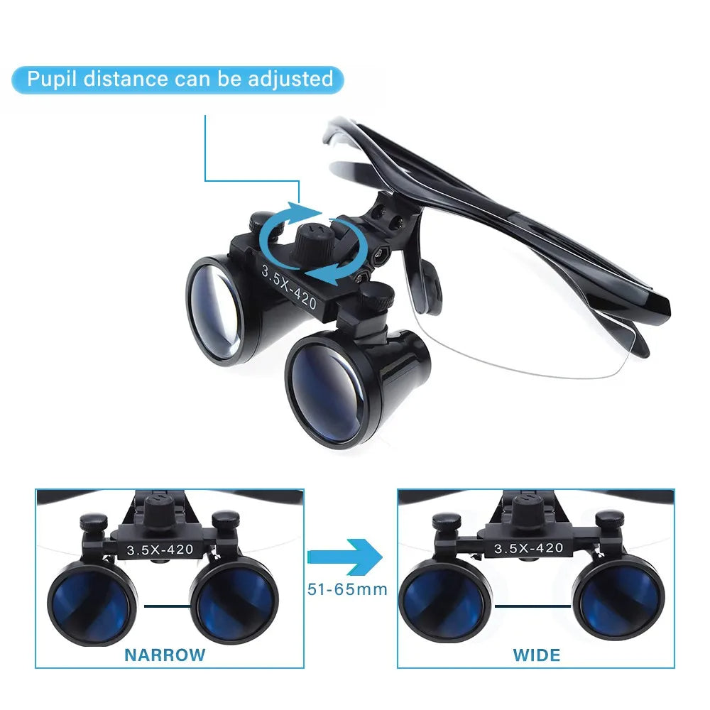 Dental Loupes With LED Light For Clinicians Precision Magnification | Lersk
