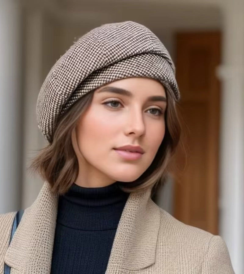 Elegant kvindelig kasket med pariserchic stil og åndbart blødt stof One Size | Lersk