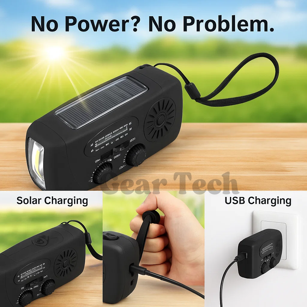 HavenLight Wind-Up Emergency Radio, AM/FM Plus Power Bank | Lersk