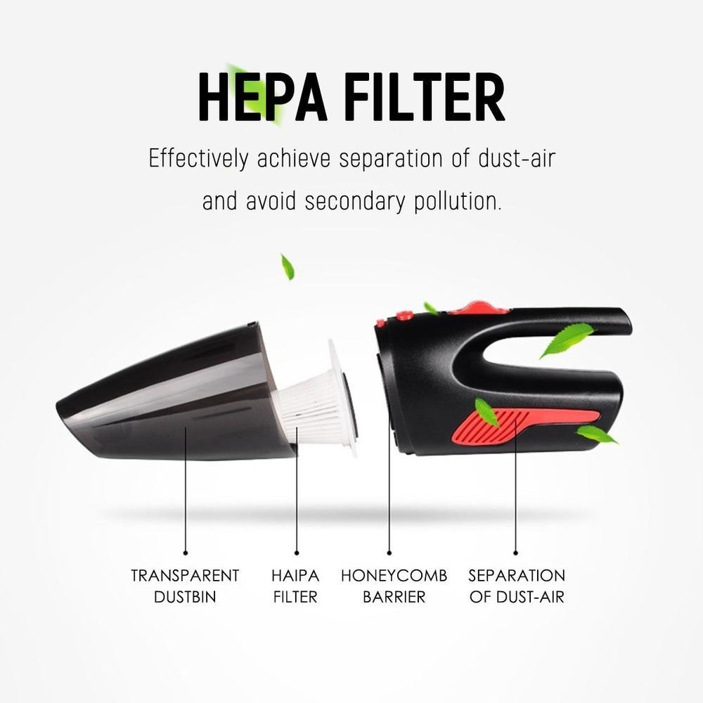 AeroClean lehký bezdrátový ruční vysavač do auta 2200mAh | Lersk