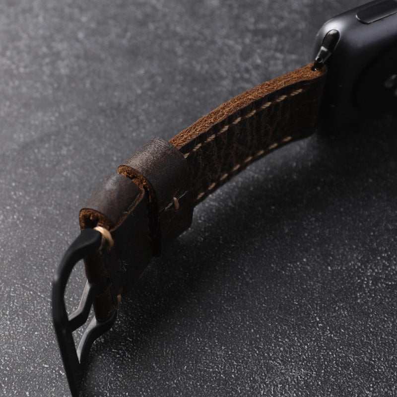 Handgefertigtes Band aus erstklassigem Rindsleder für die Apple Watch | Lersk