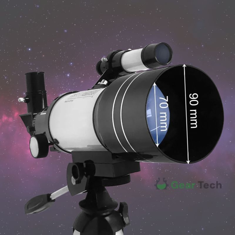 Professional Astronomical Telescope 70mm Aperture, 300mm Focal Length With Easy Setup For Stargazing And Nature | Lersk
