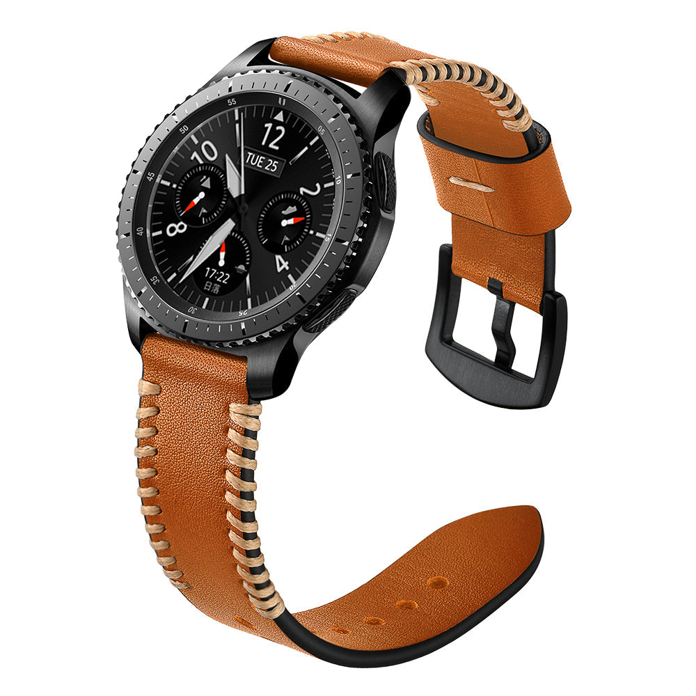 Averon lærrem håndsydd for Samsung Galaxy Watch 4/5/6/7 - 20 mm | Lersk