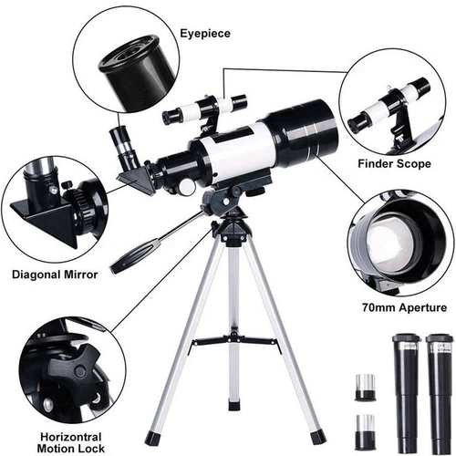 Moonwatcher 150x Zoom Tragbares Teleskop mit Stativ | Lersk