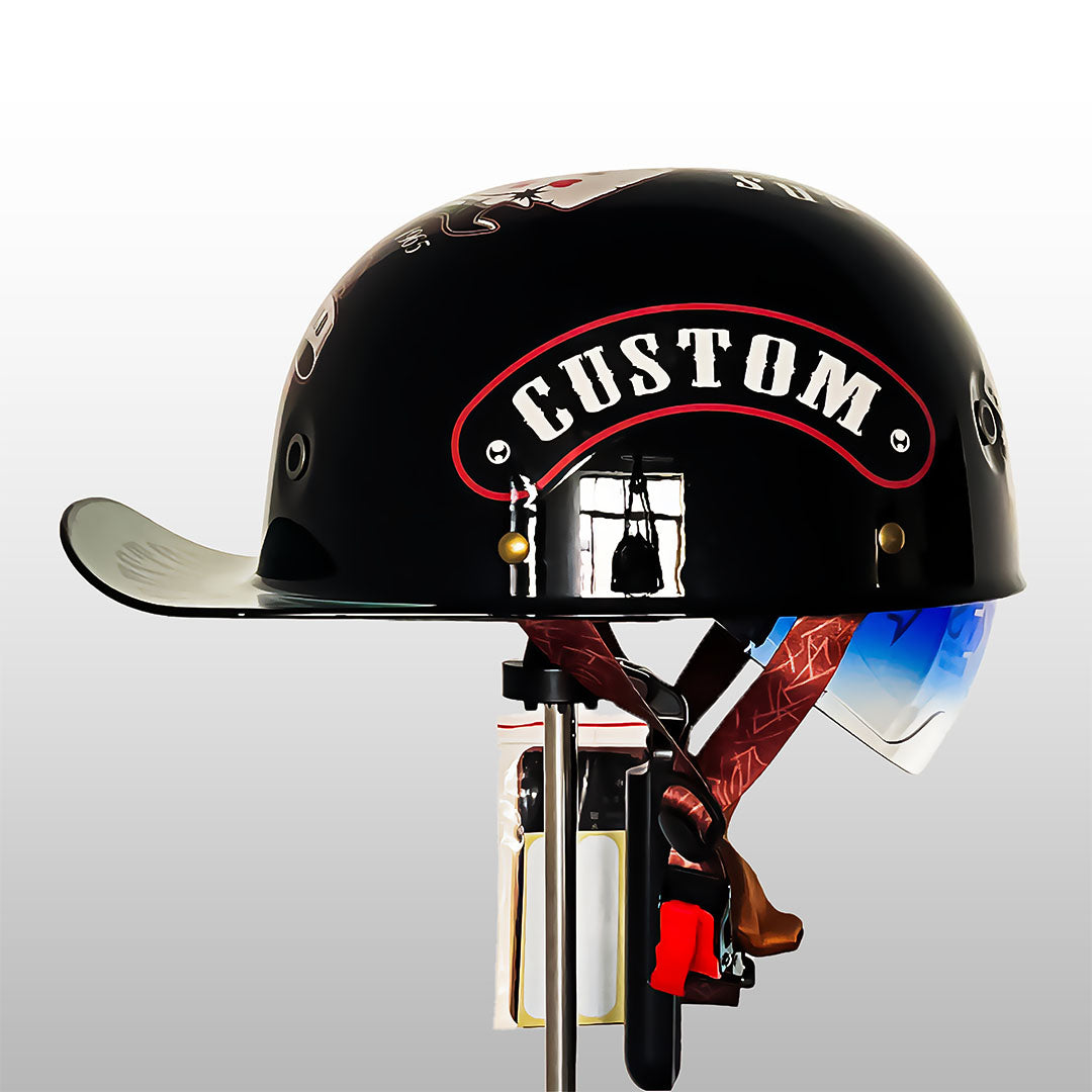 Casco Moto Baseball Cap Certificato DOT ECE per Guida Sicura per Piloti | Lersk