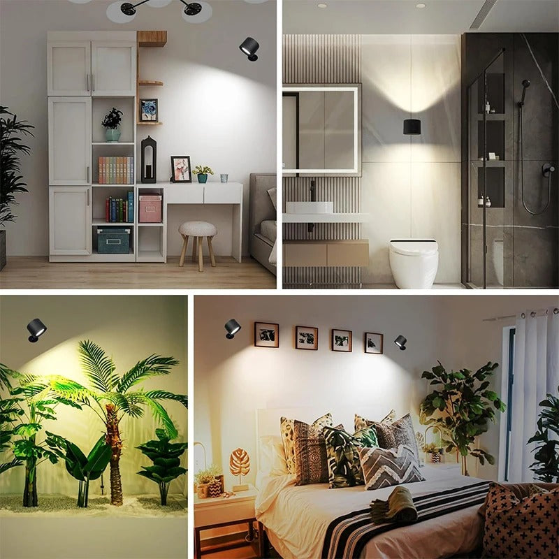Dobíjecí magnetické LED nástěnné světlo s 360° otočením do domácnosti | Lersk