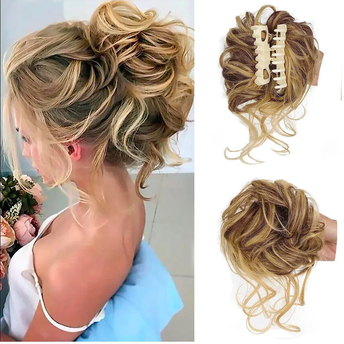 Pinza para cabello CurlyBun para moño rizado instantáneo, para peinados rápidos, recogidos diarios y looks elegantes | Lersk