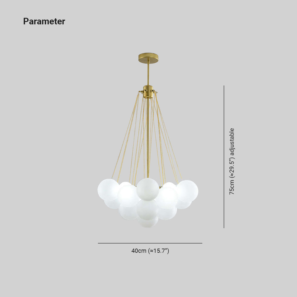 Lumisora Glas- und Metall-Pendelleuchte für Wohnzimmer | Lersk