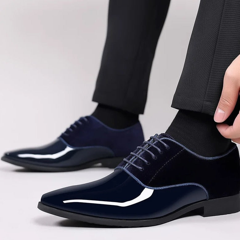 AureaStride Men's Patent Leather Dress Shoes for Weddings | Lersk
