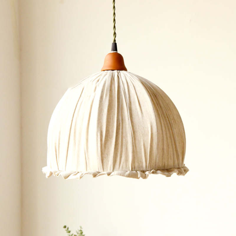 Lampada a sospensione Nordia in lino per interni in stile scandinavo | Lersk