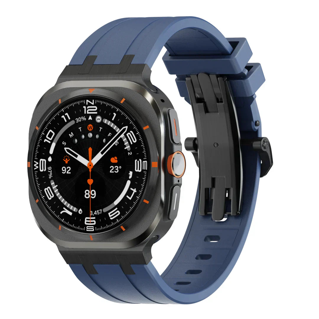 Virelli | Luksuriøst silikonearmbånd med butterfly-spænde til Samsung Galaxy Watch Ultra | Lersk