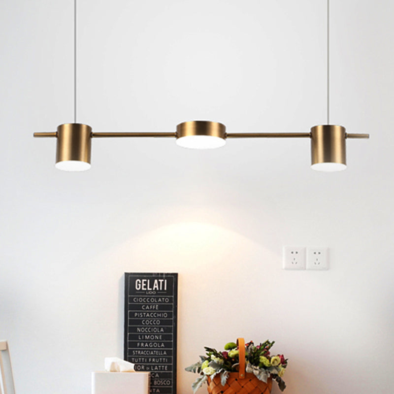 Sophie Drum Aluminium Pendelleuchte Schlanke Insel 3 Licht Zuhause | Lersk