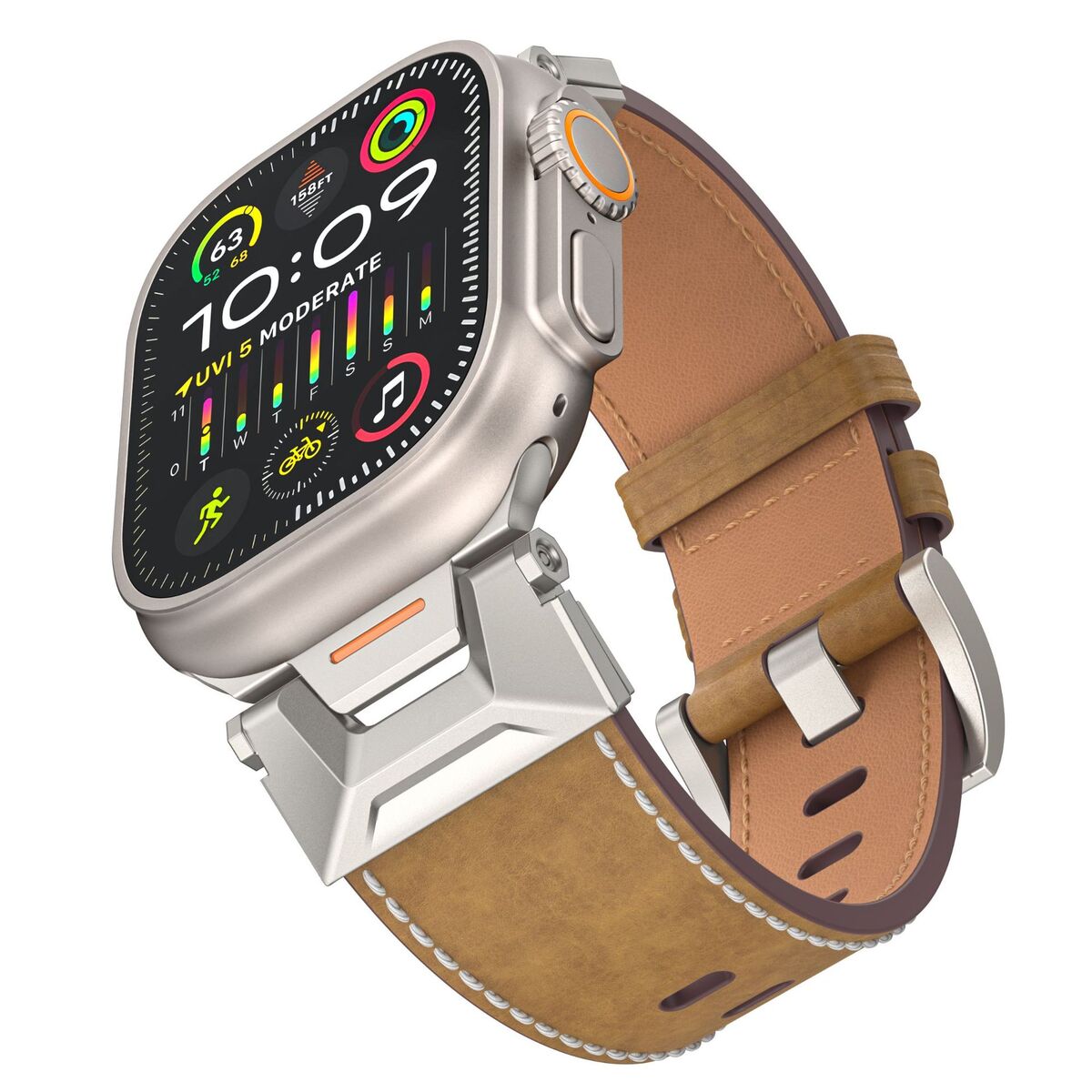 Řemínek RoveNova z fluoro kaučuku a kůže pro Apple Watch | Lersk