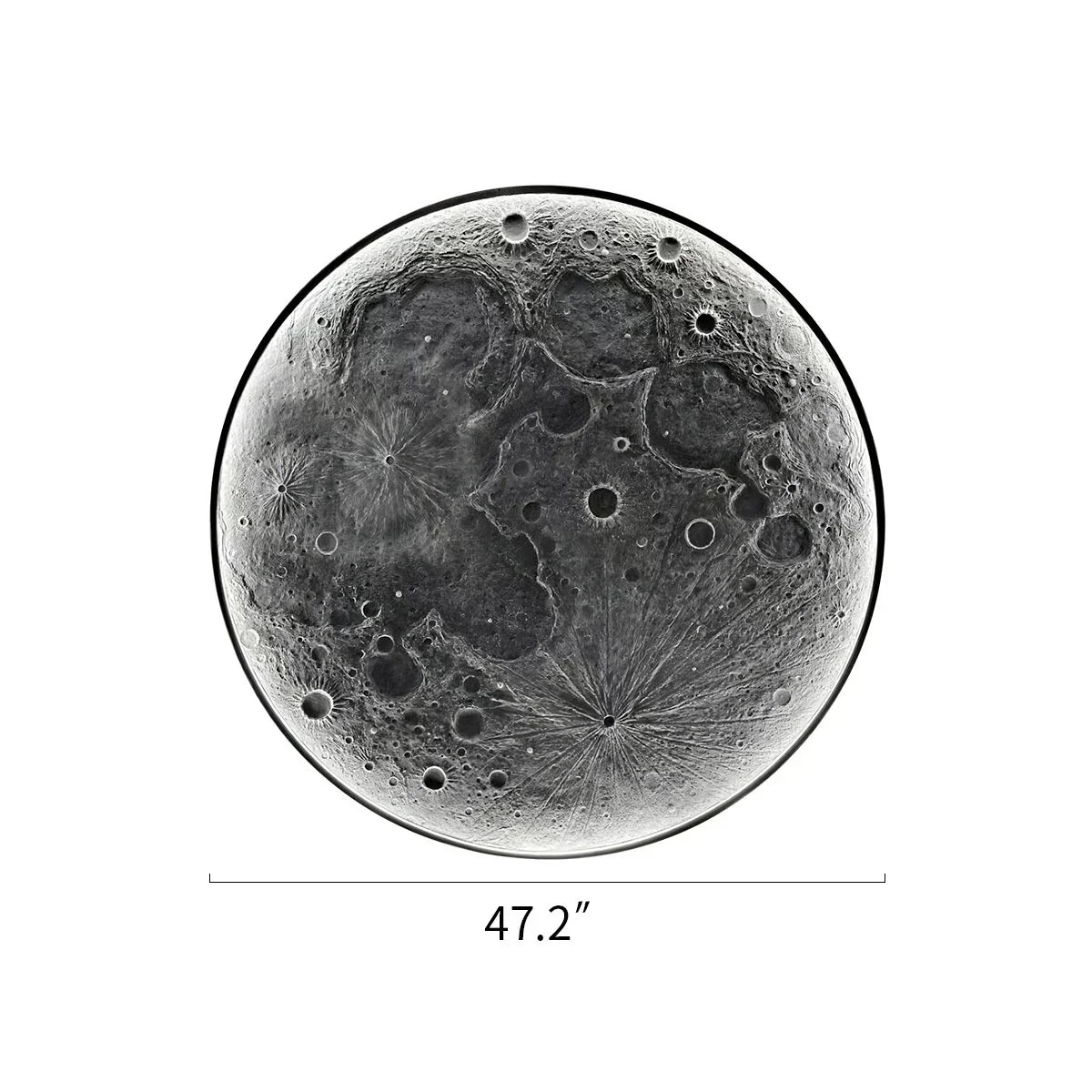 Lámpara de pared decorativa con relieve 3D de la luna | Lersk