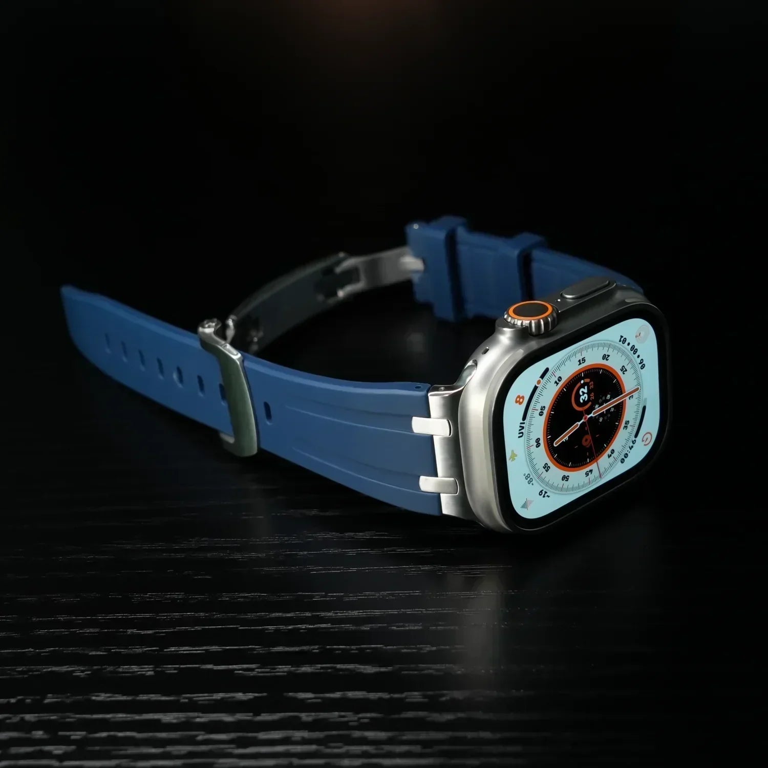 Valoria | Premium Silicone Band With Metal Butterfly Buckle For Apple Watch | Lersk