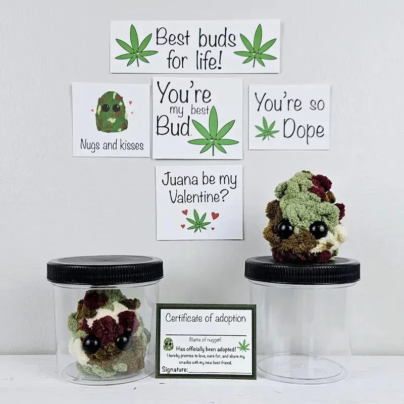 Adote um Peluche Weed Nugget, Adorável Peluche de Nugget de Cannabis para Colecionadores e Presentes | Lersk