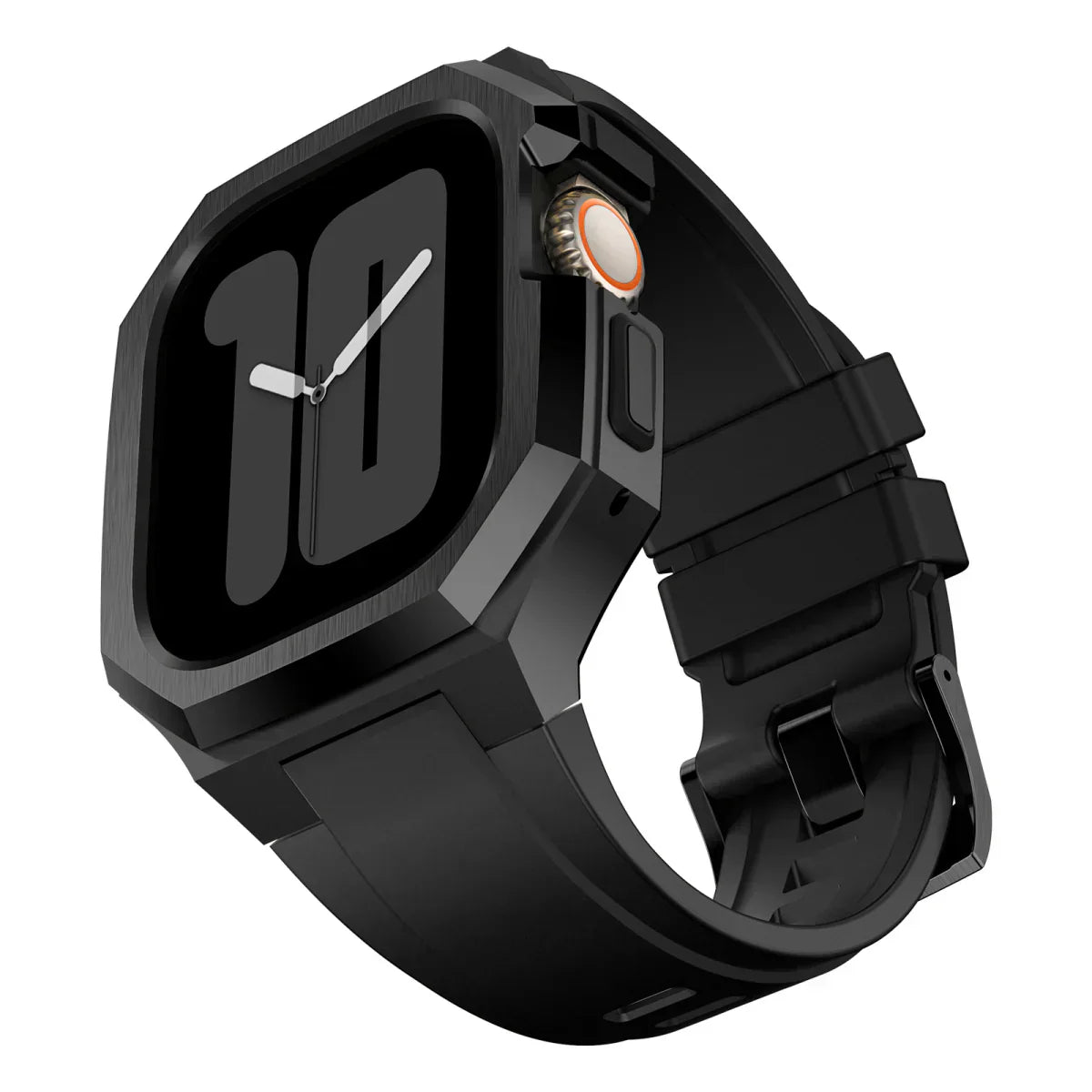 AeroCuff Fluoro Rubber Apple Watch-rem med rustfrit stålhus | Lersk