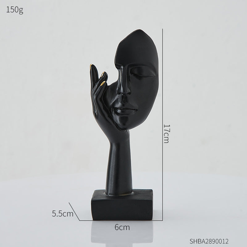 LumaMask Abstrakte Wanddekoration Moderne Masken-Skulptur Kunst