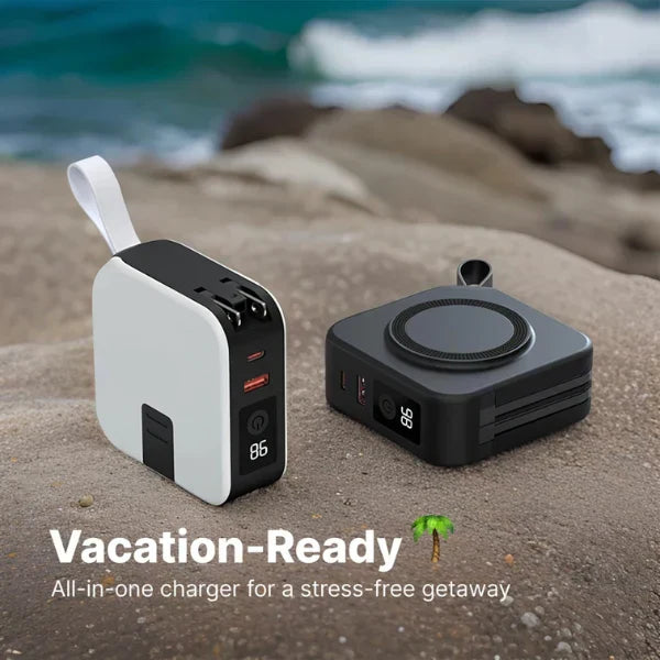 RoamCore 5-in-1 Portable Wall Charger, Wireless Power Bank | Lersk
