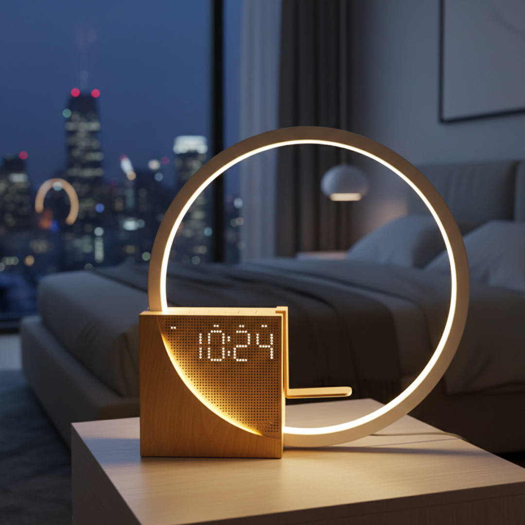 Lampada da comodino touch con rumore bianco per il sonno in camera da letto | Lersk