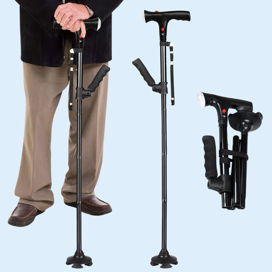 StrideMate Baston | Yaşlılar İçin Ergonomik Hafif Destek | Lersk