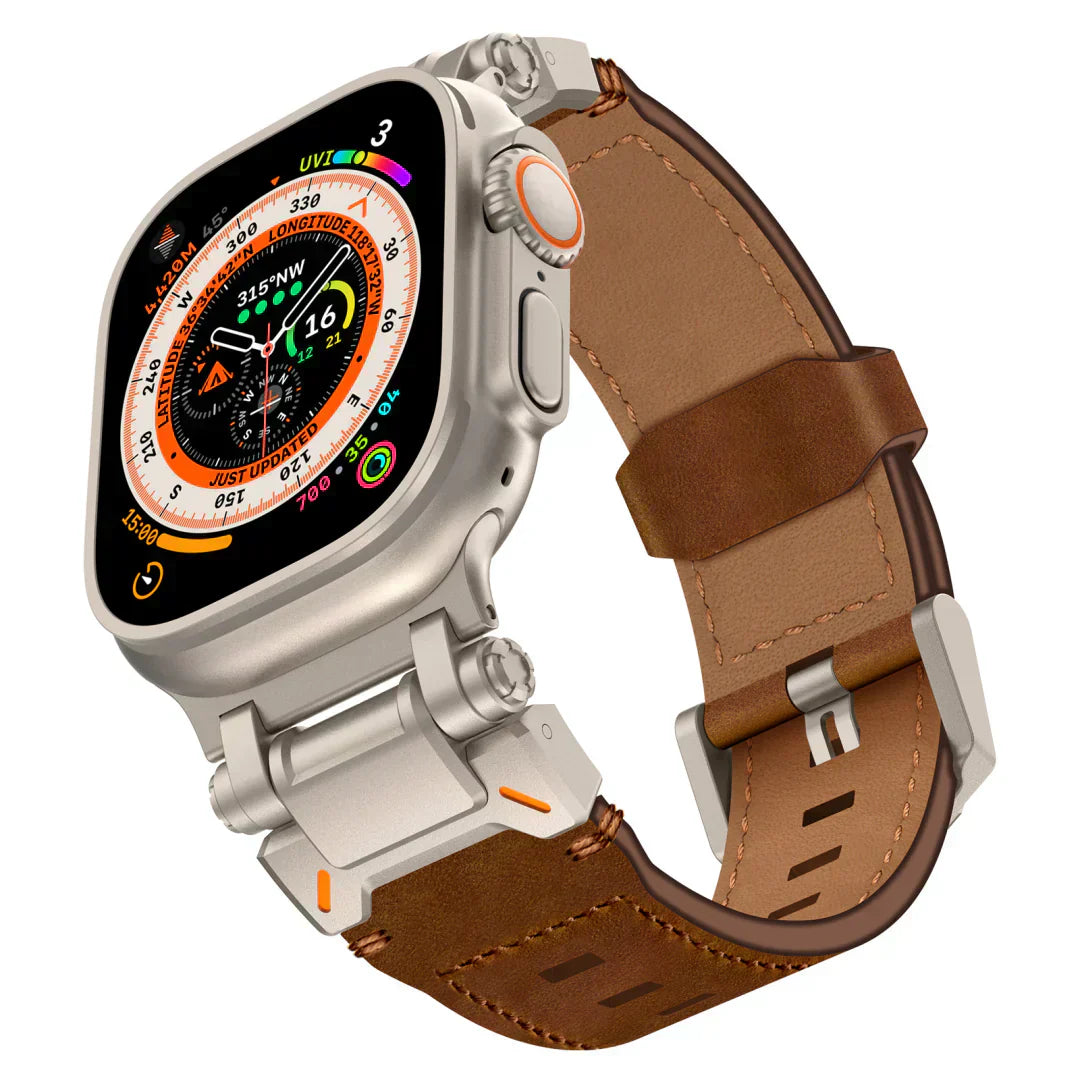 Kenvor Leather Strap with Titanium Connector for Apple Watch | Lersk