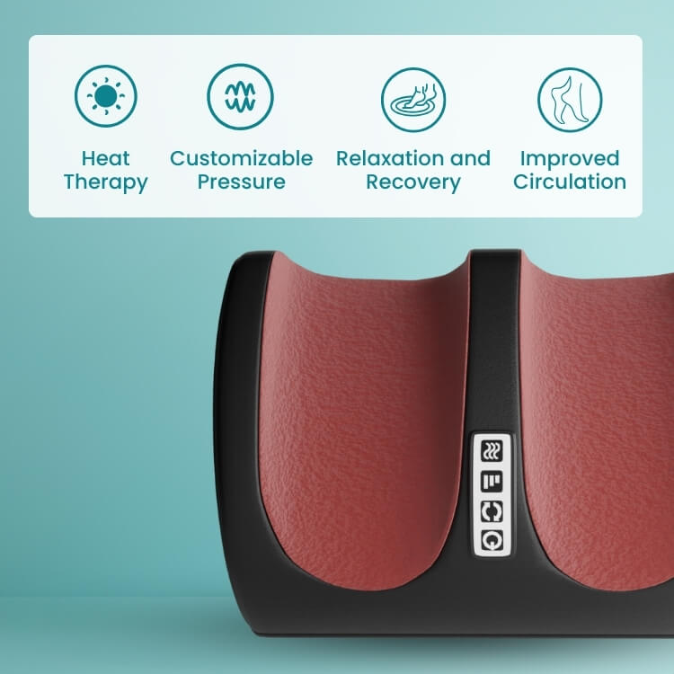 CircuRelief Pro Doppel-Fuß- und Wadenmassagegerät mit Tiefenkompressions-Shiatsu | Lersk