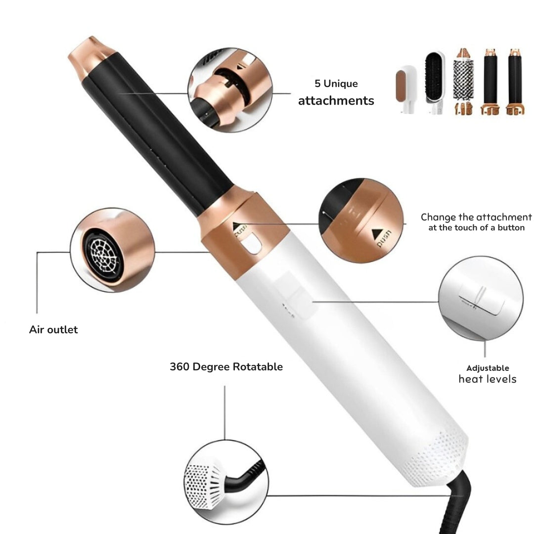 LumaGlide 5 In 1 Hair Styler All In One Tool Kit Pro | Lersk