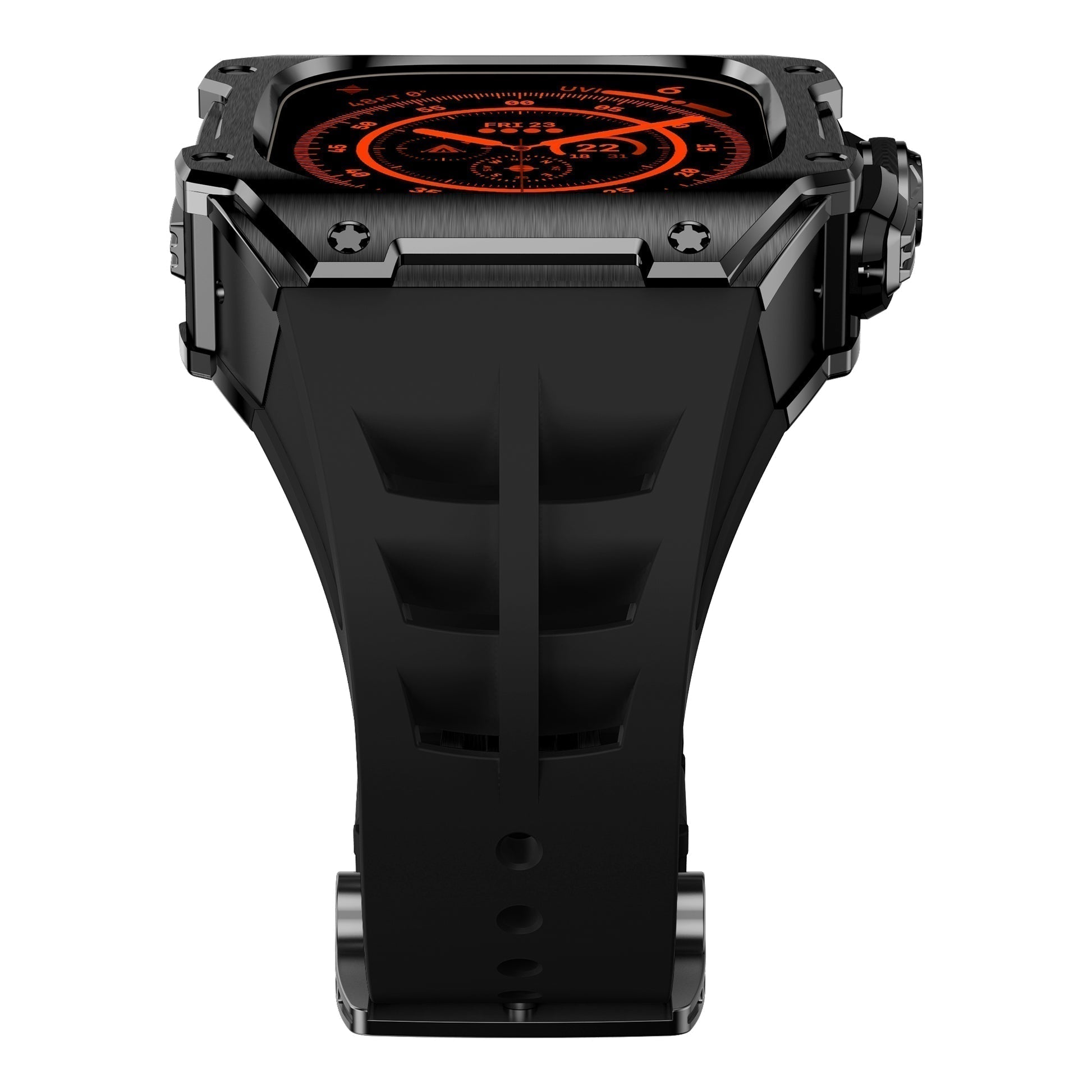 Ardent Series Obsidian Guard rustfrit stål-etui til Apple Watch Ultra | Lersk