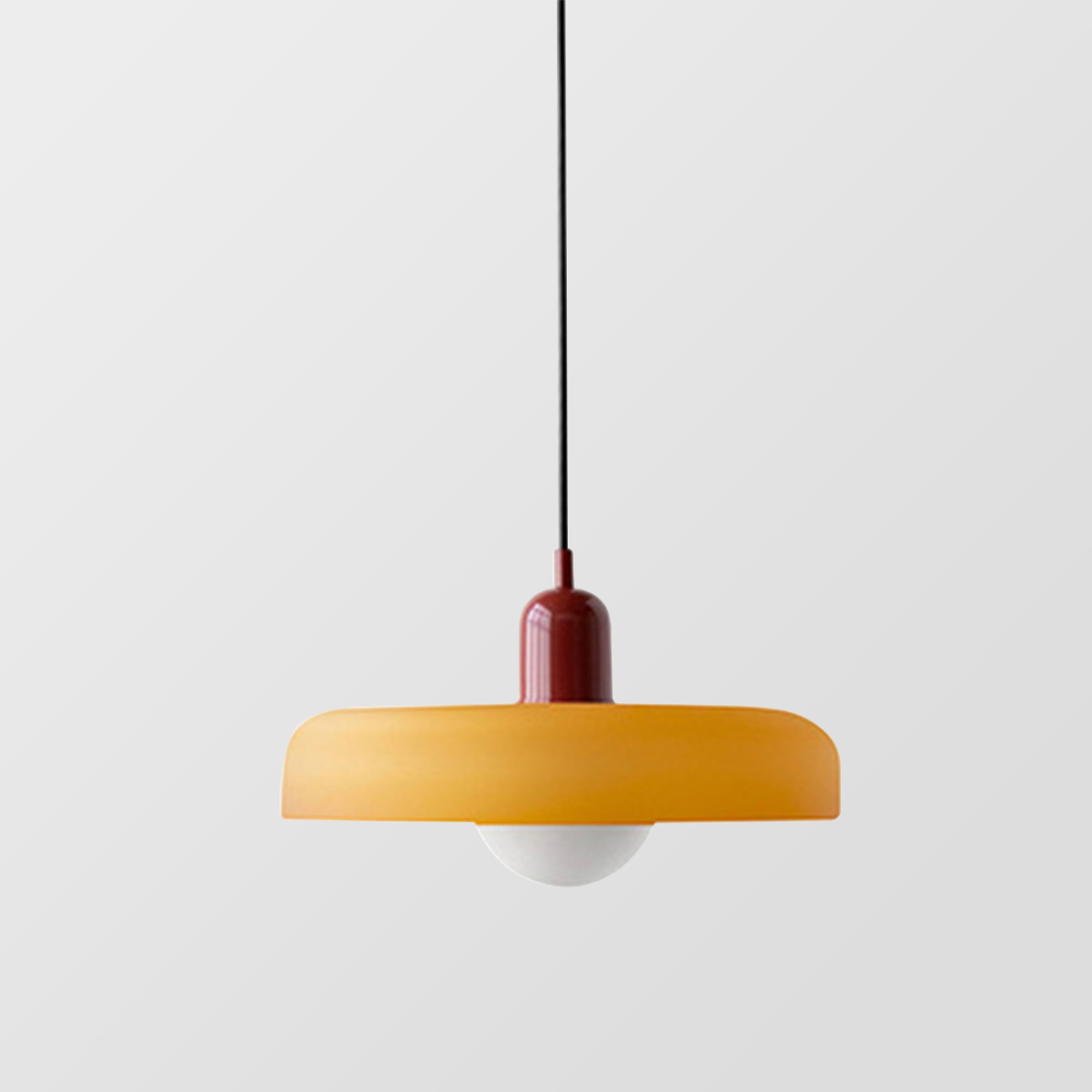 Aurelo Colored Glass Bauhaus Pendant Light for Dining Rooms | Lersk