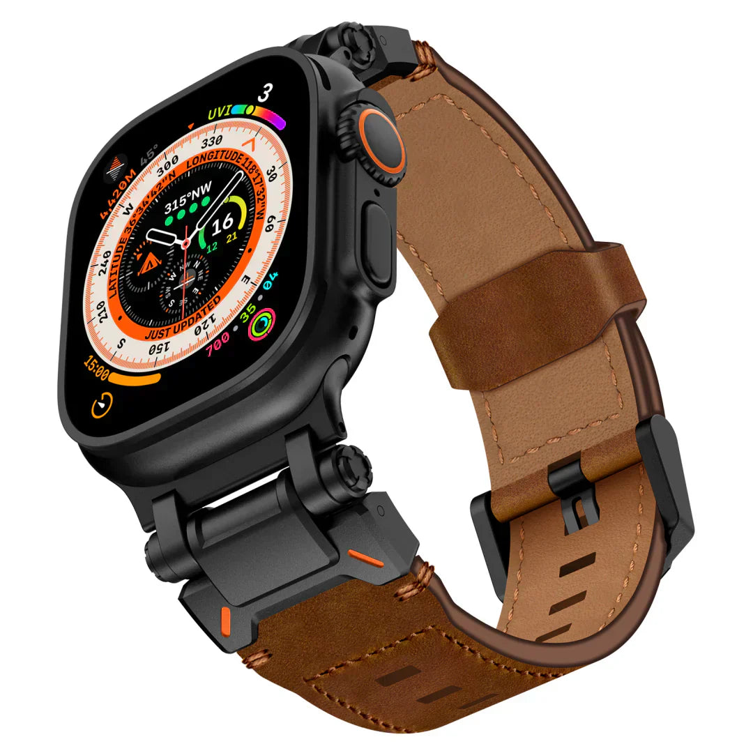 Kenvor Leather Strap with Titanium Connector for Apple Watch | Lersk