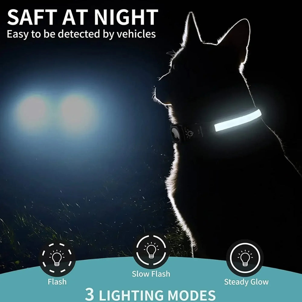 LumaPaw LED Waterproof Dog Collar With Tracker Slot | Lersk