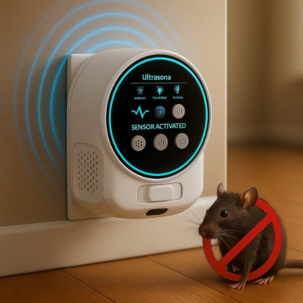 Plug-In Ultrasonic Rat Repeller Silent 3200 Sq Ft In/Out | Lersk