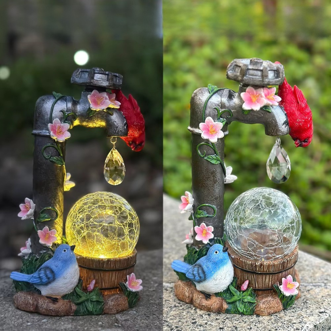 Statua da Giardino Cardinal Elegante Solare per Decorazione Esterna | Lersk