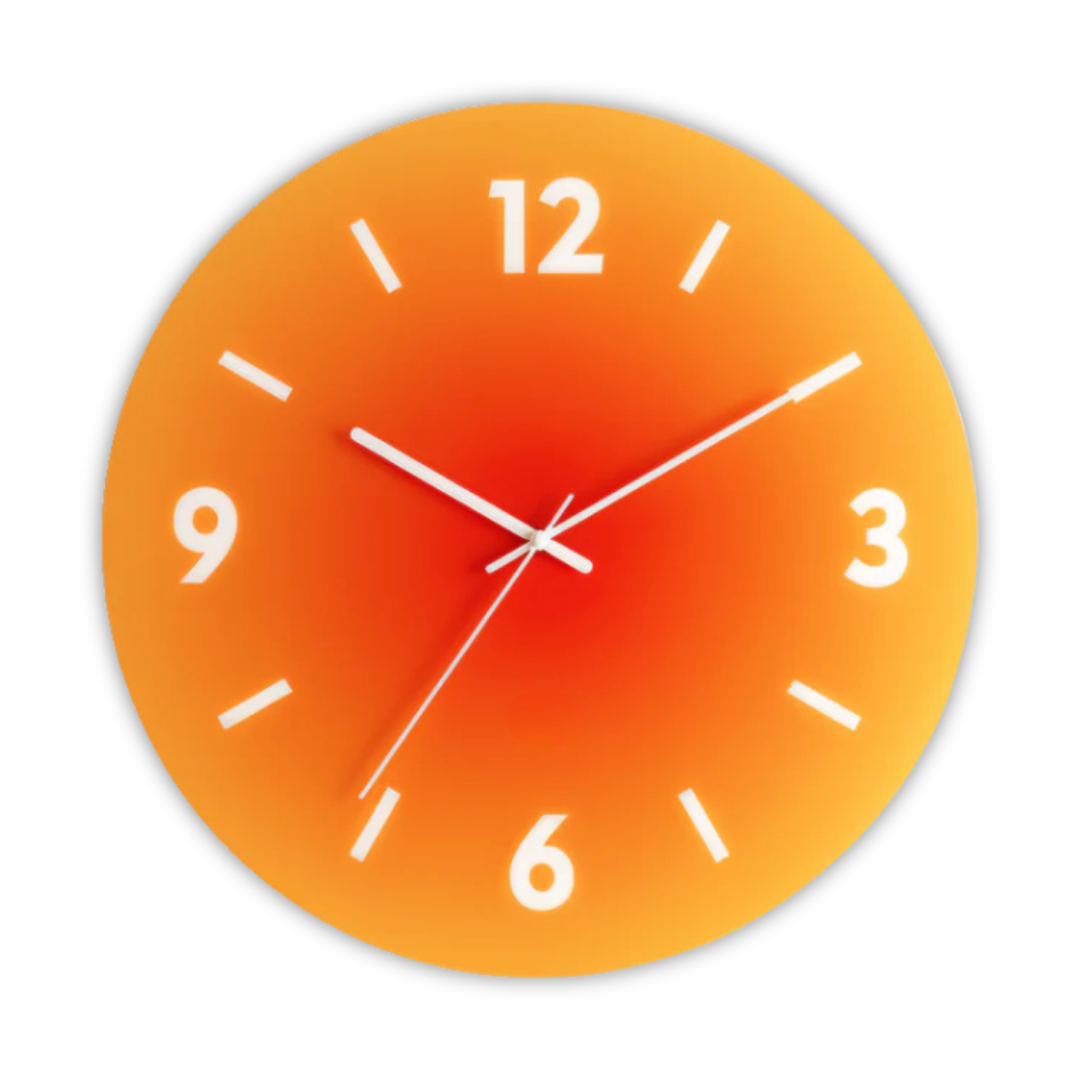 NovaLuxe Glass Wall Clock Designer Wall Timepiece With Silent Sweep | Lersk