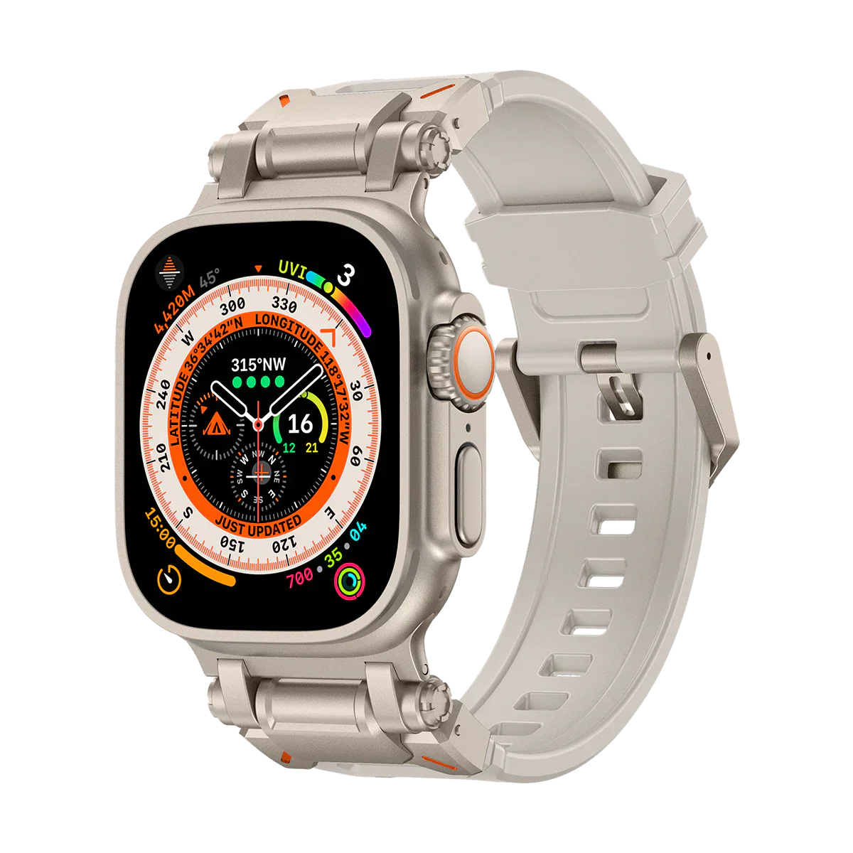 Meron Titanium-Head Silicone Band for Apple Watch | Lersk