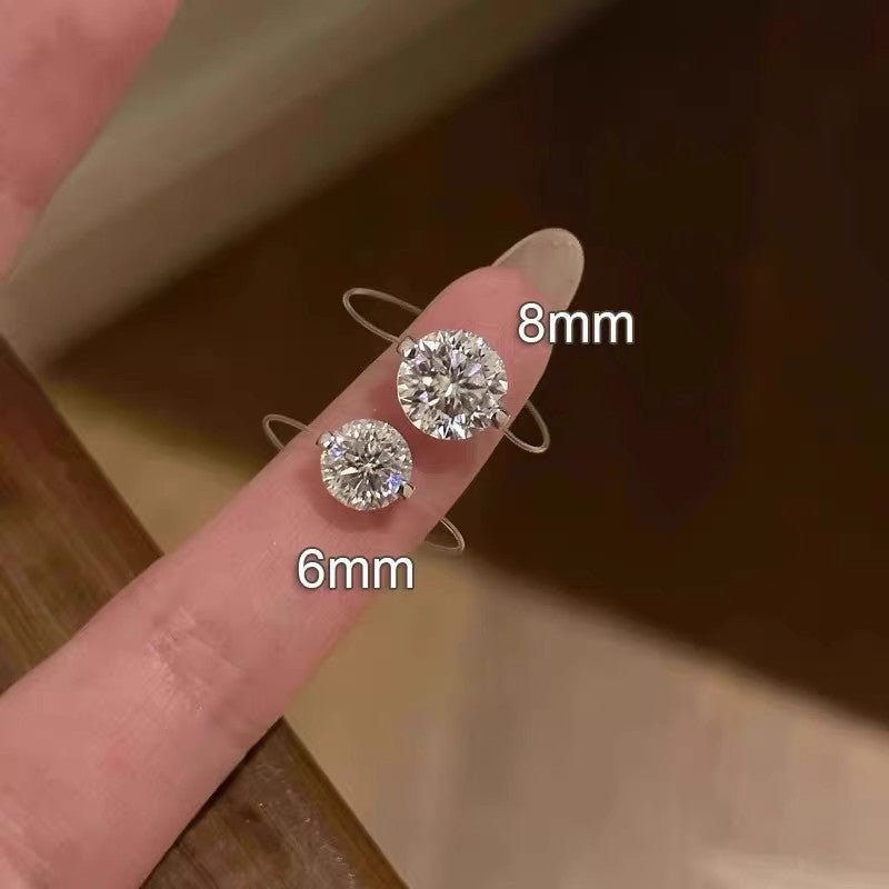 Sterling Silver S925 1–2 Carat Moissanite Invisible Band Ring With Floating Stone Effect | Lersk
