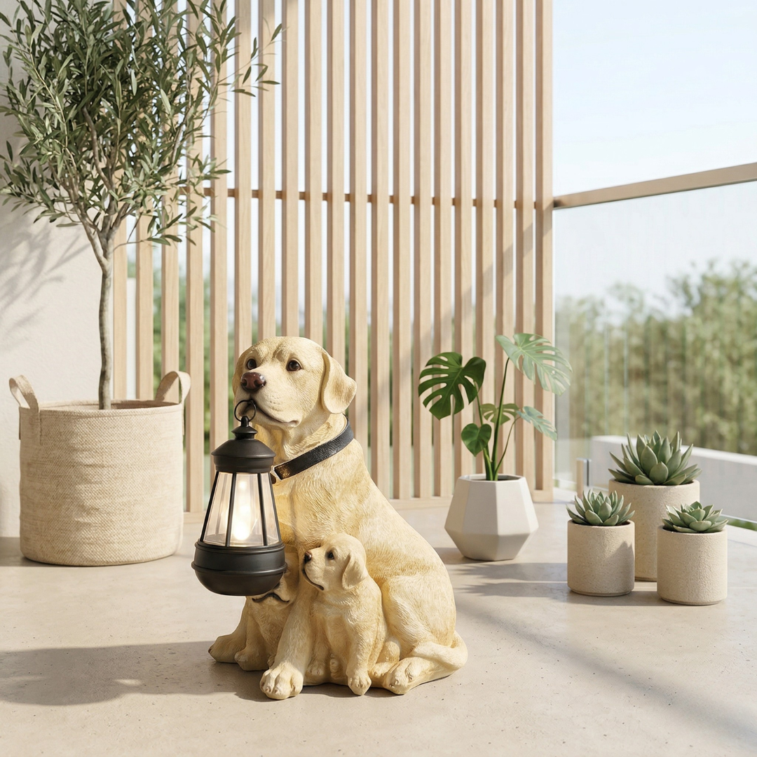Solar-Hund Gartenornament für Außenbereich und Gartendekoration | Lersk