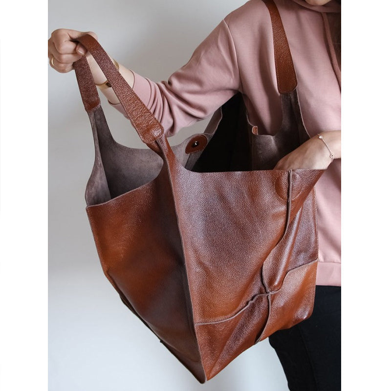 Übergroße Leder-Wochenendtaschen für Reisen und den täglichen Gebrauch an Wochenenden und Kurztrips | Lersk
