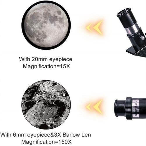 Moonwatcher 150x Zoom Tragbares Teleskop mit Stativ | Lersk