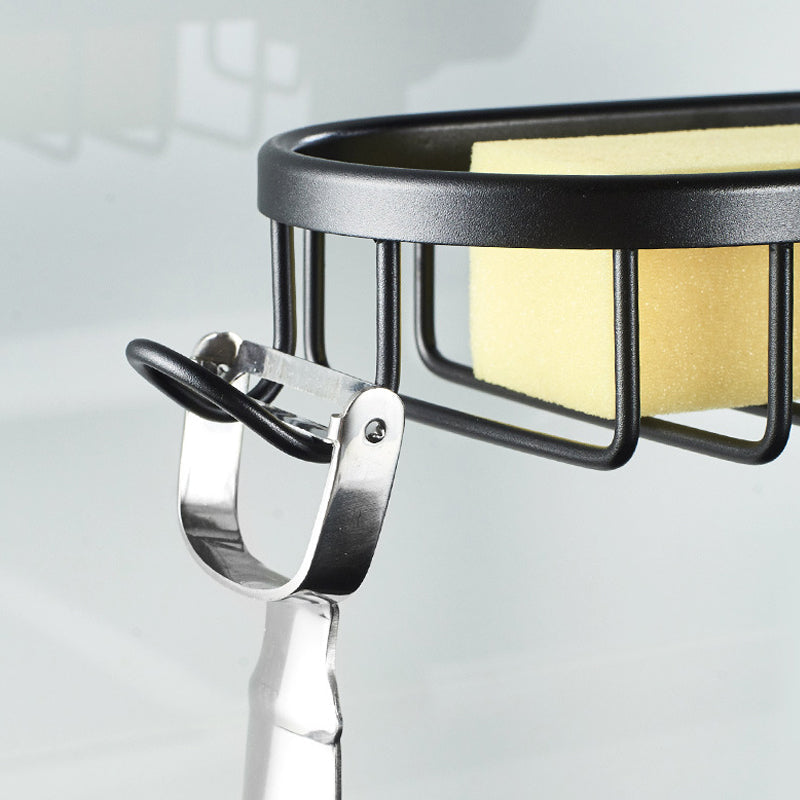 Shower Holder For Shampoo And Soap, Stainless Aluminium, Silver Or Black, No Drilling | Lersk