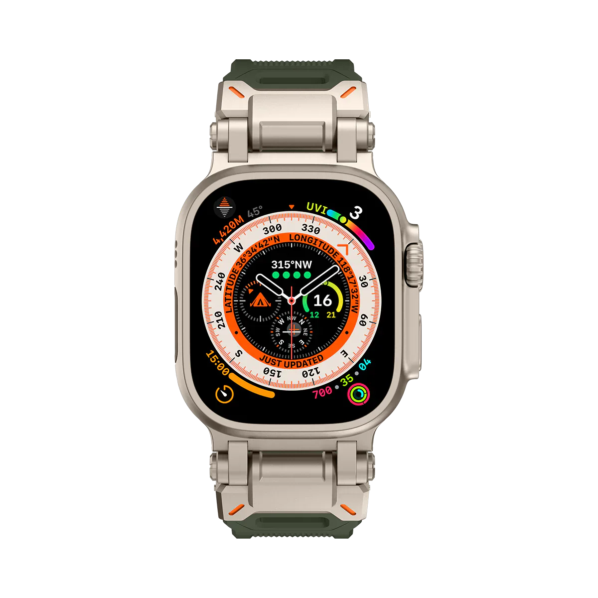Meron Titanium-Head Silicone Band for Apple Watch | Lersk