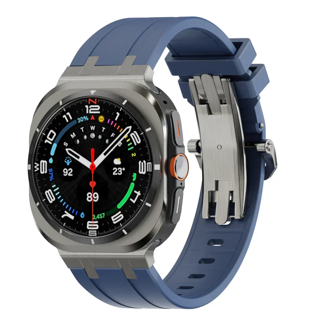 Virelli | Luksuriøst silikonearmbånd med butterfly-spænde til Samsung Galaxy Watch Ultra | Lersk