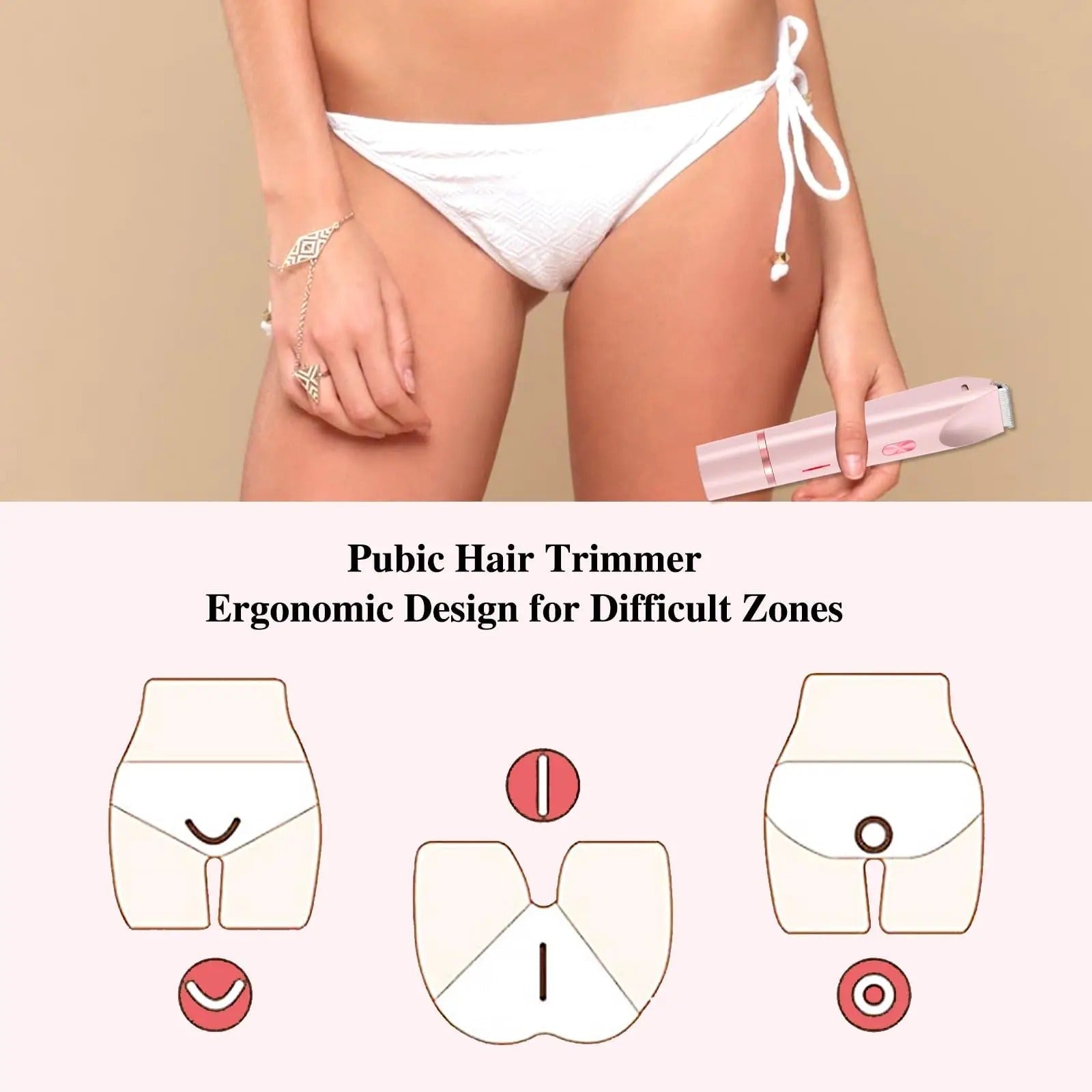 Rasoio impermeabile ricaricabile 2 in 1 per bikini donna | Lersk